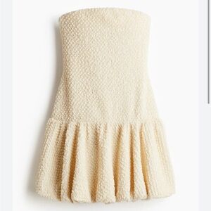 Brand new Cream Textured Sleeveless Dress